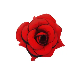 گل مصنوعی مدل سرگل رز لب سیاه بسته 10 عددی 