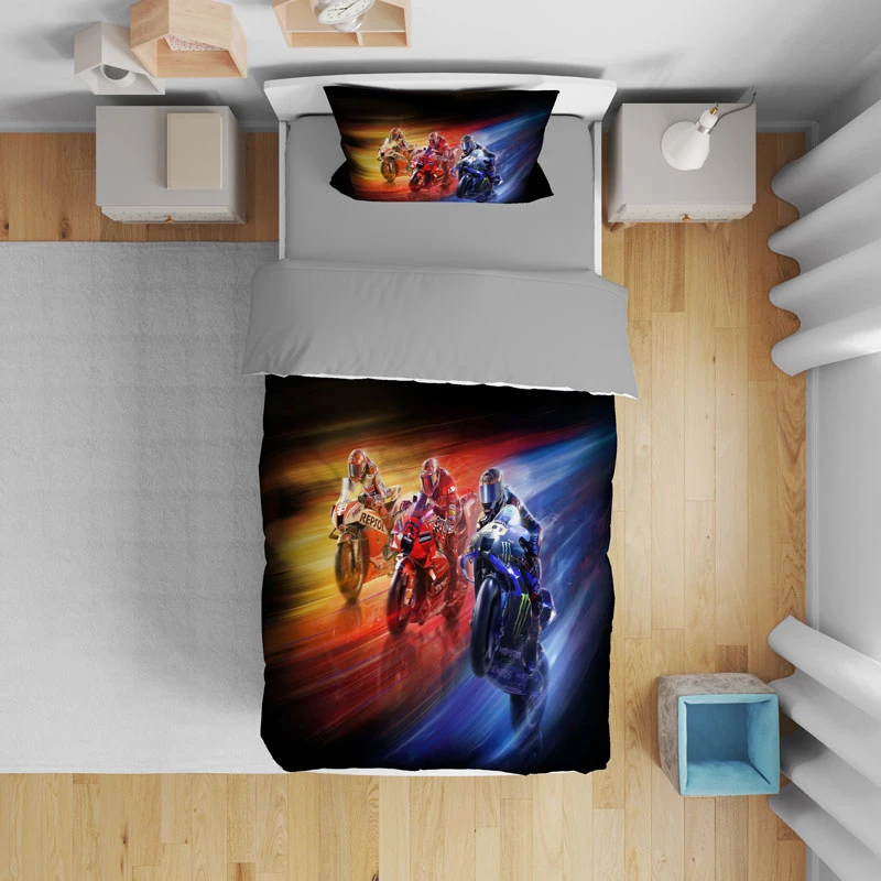 سرویس روتختی مدل موتور مسابقه ای T5593 تک نفره 5 تکه