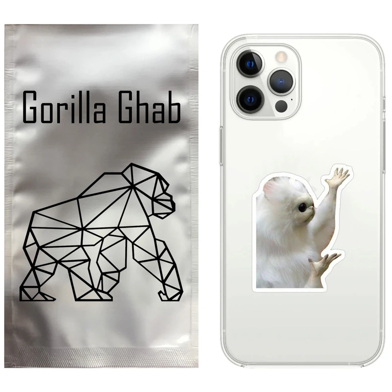 کاور گوریلا قاب مدل CLG کد 89 طرح میمون سفید مناسب برای گوشی موبایل اپل iPhone 12 Pro
