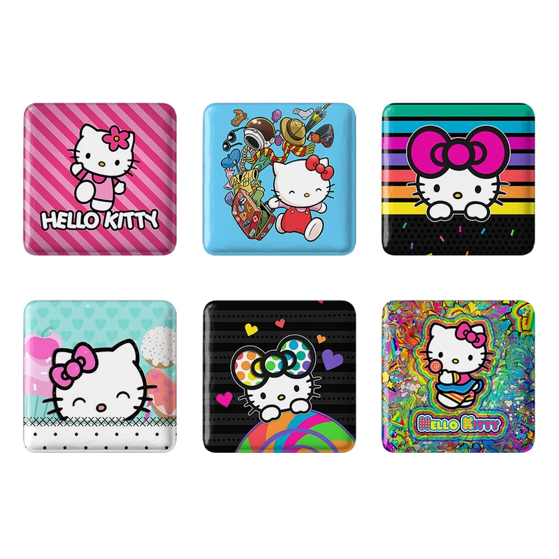 مگنت خندالو طرح هلو کیتی Hello Kitty کد 1563A مجموعه 6 عددی