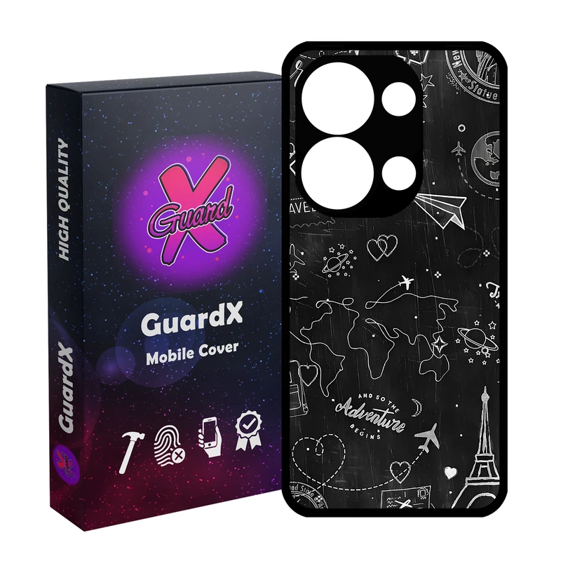 کاور گارد ایکس طرح سفر مدل 10778 مناسب برای گوشی موبایل شیائومی Redmi Note 13 Pro 4G / Poco M6 Pro 4G