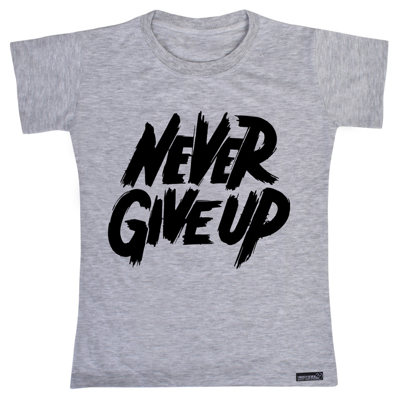 تی شرت آستین کوتاه دخترانه 27 مدل Never Give Up1 کد MH114