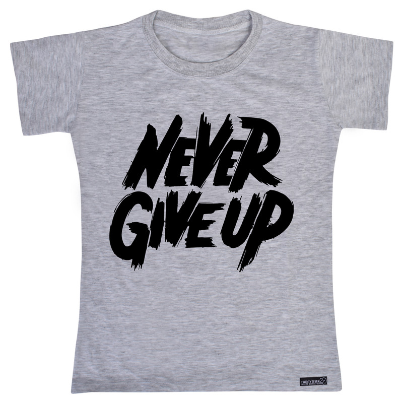 تی شرت آستین کوتاه پسرانه 27 مدل Never Give Up1 کد MH114