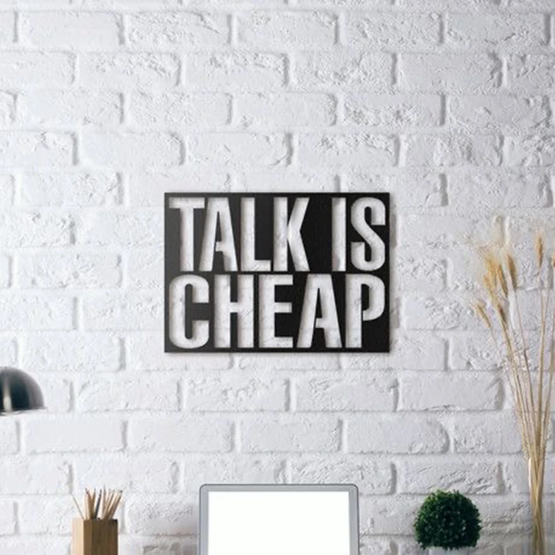 استیکر دکو رستا مدل Talk is cheap کد C181