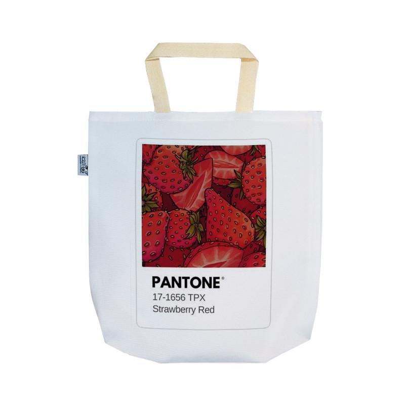 ساک خرید ترمه طراحان ایده مدل پنتون توت فرنگی کد strm0645 - SS