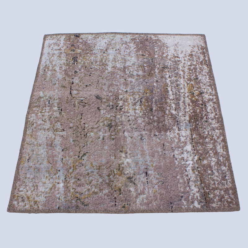 فرش دستباف رنگ شده یک متری مدل خاک کد 13901