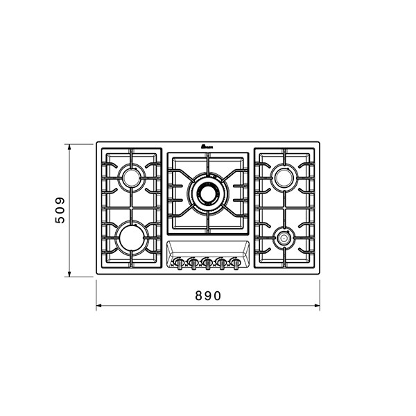 اجاق گاز صفحه ای بیمکث مدل 5099