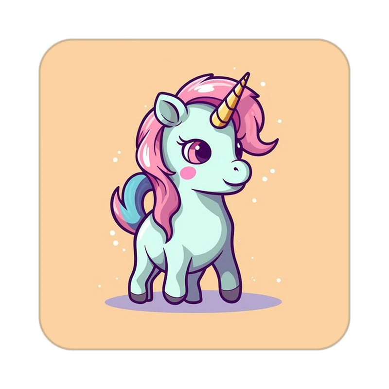 زیر لیوانی کاکتی طرح اسب تک شاخ و یونیکورن مدل mp29851