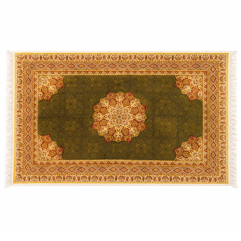 رومیزی قلمکار صنایع دستی فاخر کد 150p100Gerbera-RYpG