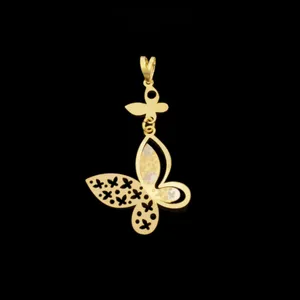 آویز گردنبند طلا 18 عیار دخترانه طلای مستجابی کد 682