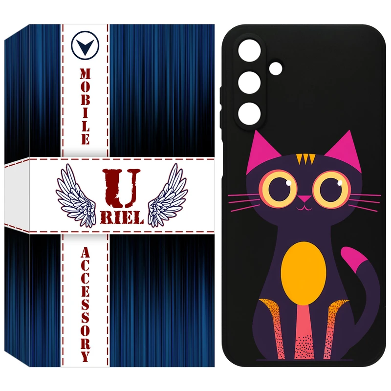 کاور یوریل مدل KSH کد 46 طرح گربه مناسب برای گوشی موبایل سامسونگ Galaxy A15