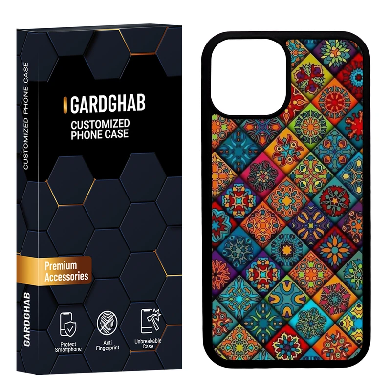 کاور گارد قاب مدل دور ژله ای هنری مناسب برای گوشی موبایل اپل iPhone 13 Mini