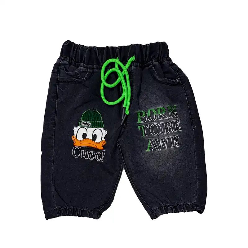 شلوارک جین پسرانه مدل دنل داک اردکی کد 1249