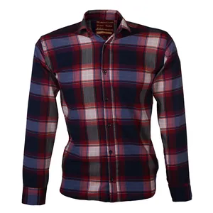 پیراهن آستین بلند مردانه مدل چهار خانه M19