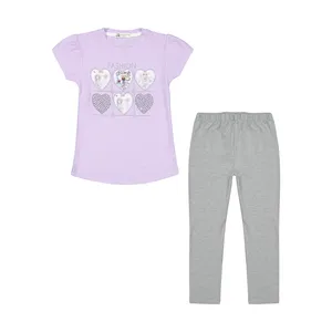 ست تی شرت و شلوار دخترانه نونا مدل 2211418-64