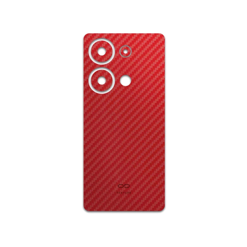برچسب پوششی ماهوت مدل Red-Fiber مناسب برای گوشی موبایل شیائومی Redmi Note 13 Pro 4G