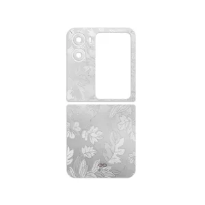 MAHOOT Silver-Wildflower Cover Sticker for Oppo Find N2 Flip