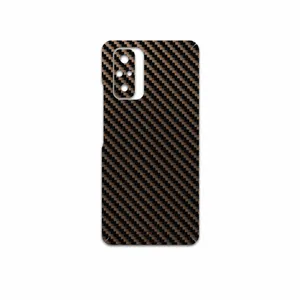 MAHOOT Glossy-Brown-Fiber Cover Sticker for Xiaomi Redmi Note 10 Pro