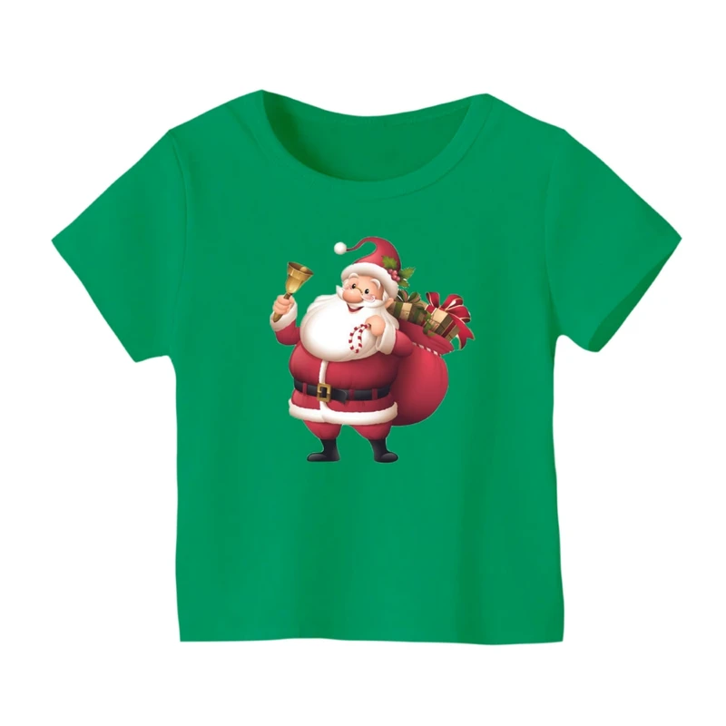 تی شرت آستین کوتاه بچگانه مدل بابانوئل کریسمس کد 14