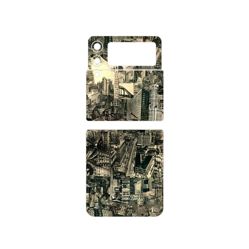 برچسب پوششی ماهوت مدل Collage of Skyscraper مناسب برای گوشی موبایل سامسونگ Galaxy Z Flip3 5G