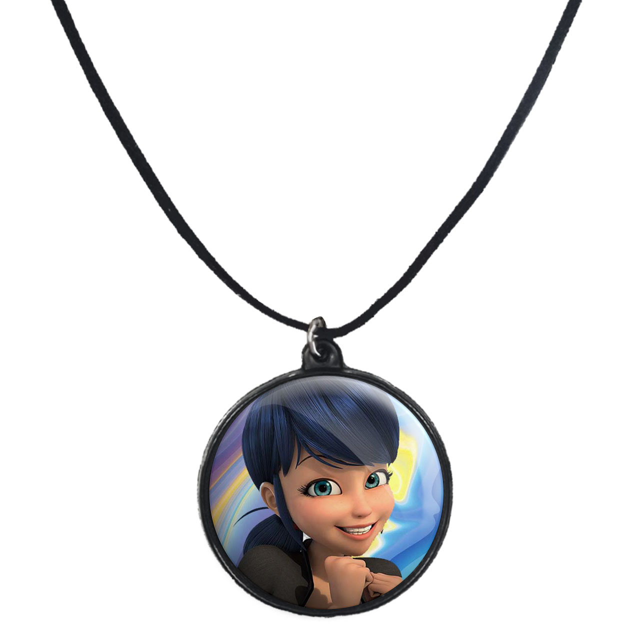 گردنبند پرمانه طرح کفشدوزکی کد pmb.1520 مدل دو طرفه