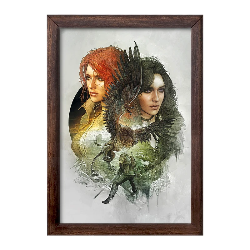 تابلو خندالو طرح تریس و ینیفر ویچر کد 30928