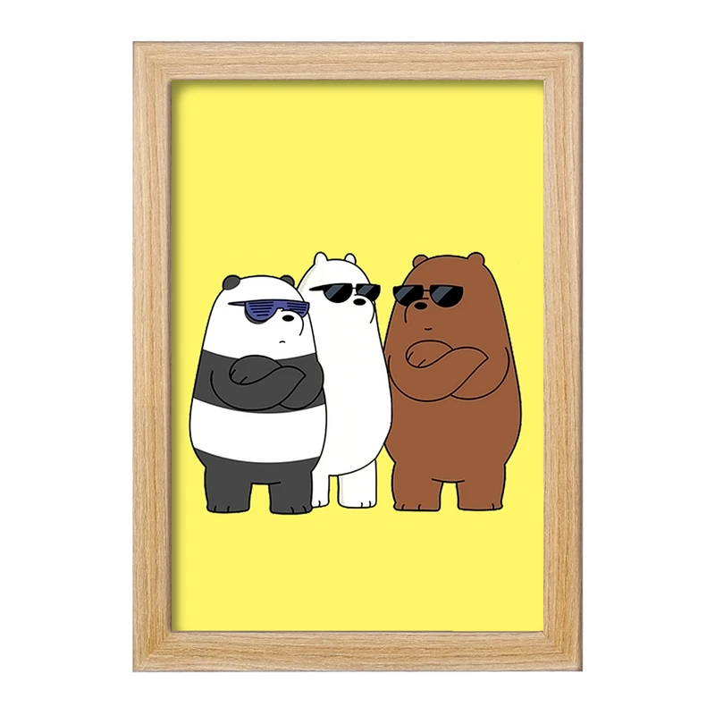 تابلو خندالو مدل انیمیشن سه خرس کله پوک کد 27645