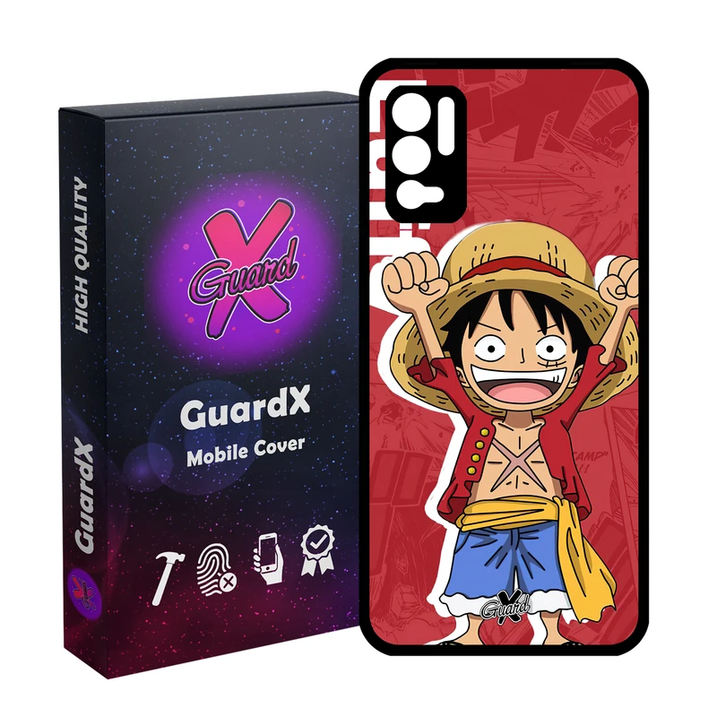 کاور گارد ایکس طرح One Piece Luffy Anime مدل Glass10470 مناسب برای گوشی موبایل شیائومی Redmi Note 10 5G/Poco M3 Pro /Redmi Note 10T 5G