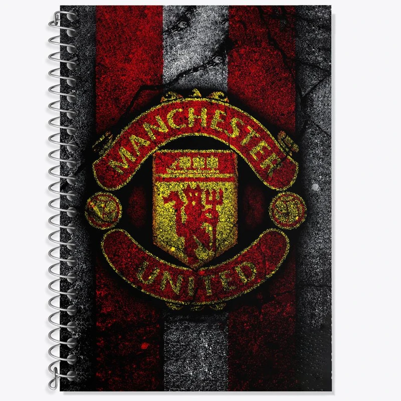 دفتر زبان 50 برگ خندالو مدل دو خط طرح باشگاه منچستر یونایتد کد 26481