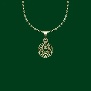 گردنبند طلا 18 عیار زنانه مدوپد مدل دایره کد FF2-1-1138