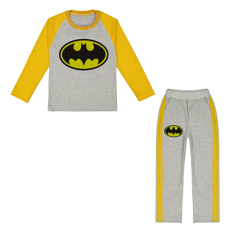 ست تی‌شرت آستین بلند و شلوار راحتی پسرانه مدل بتمن کد P28