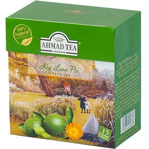 بسته چای سبز هرمی کیسه ای چای احمد مدل Key Lime Pie