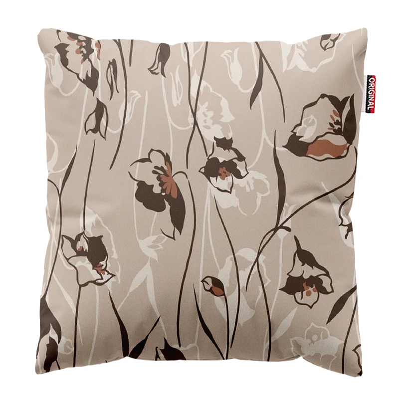 کوسن پاد آفرین مدل مینیمال طرح گل و برگ کد PK303614 سایز 30*30 سانتی متر