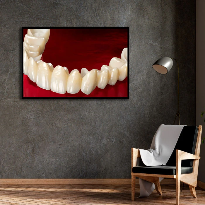 تابلو نوری بکلیت طرح دندانپزشکی مدل B-D2202 فریم مشکی