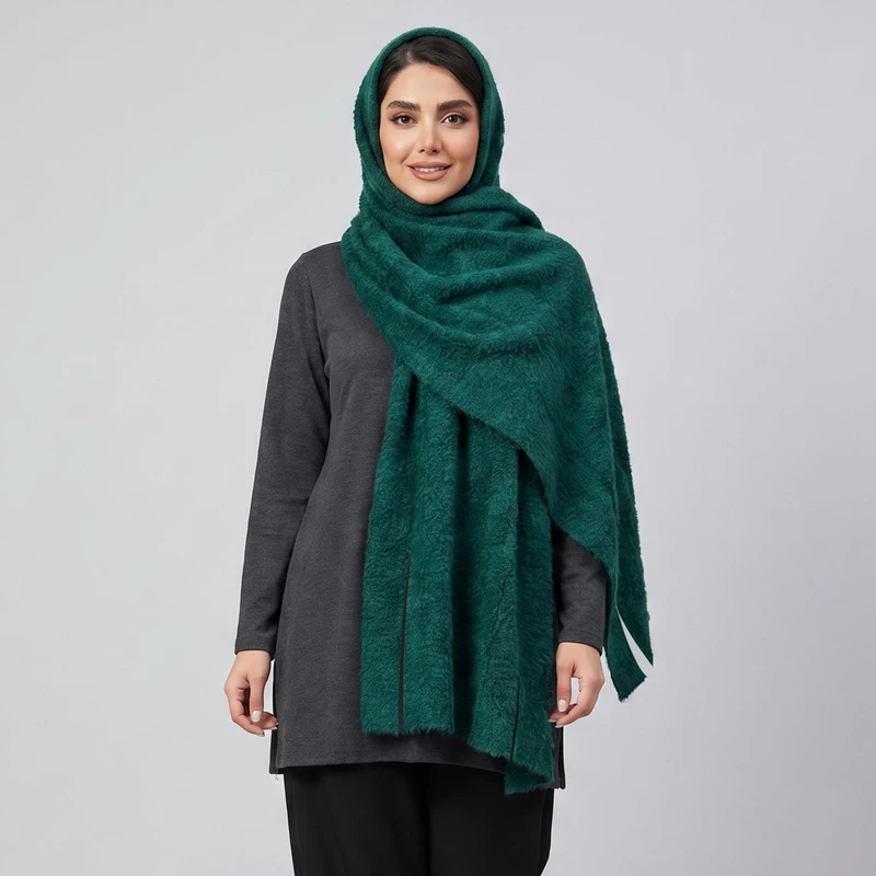 شال گردن زنانه مدل تدی ریش ریشی 2