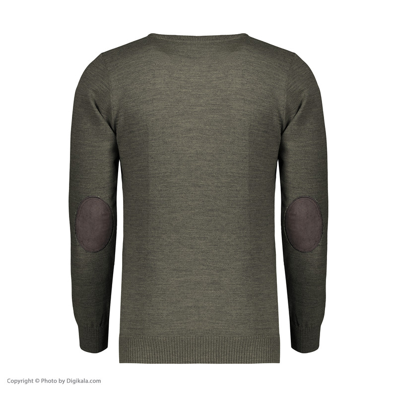 پلیور مردانه تریکو پاییزان مدل P700 ملانژ رنگ صدری روشن
