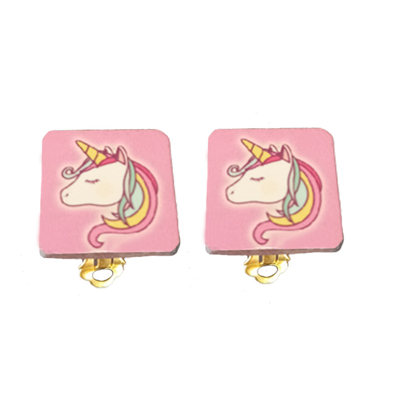 گوشواره دخترانه مدل یونیکورن