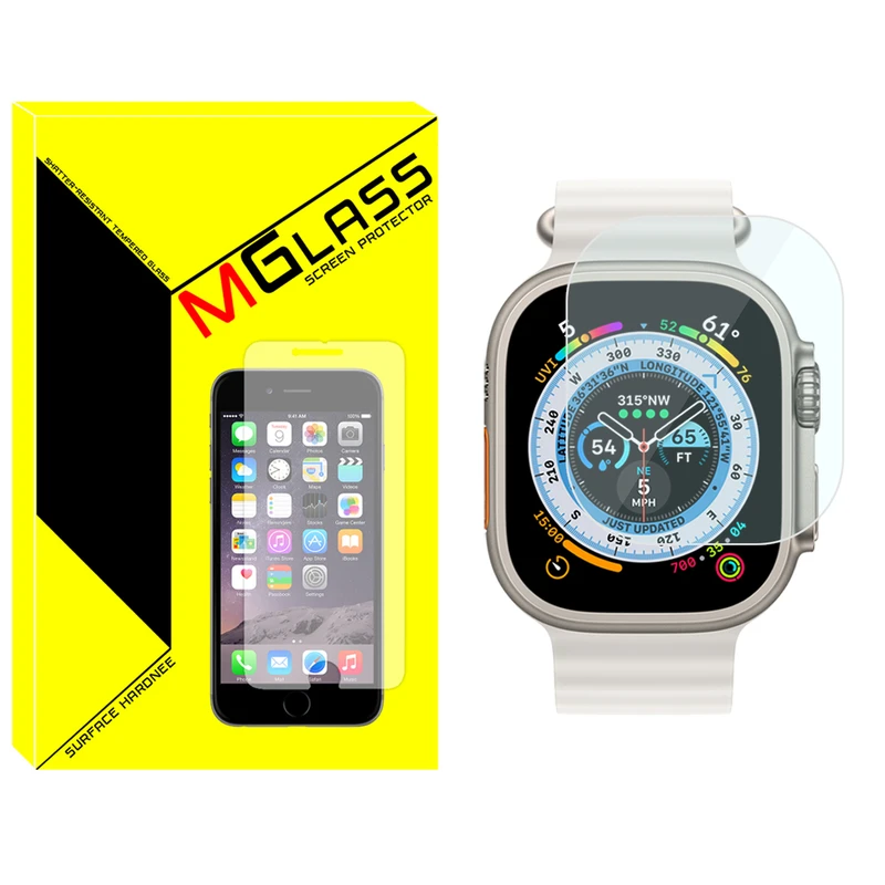 محافظ صفحه نمایش شیشه‌ای ام‌گلس مدل Glass-MG مناسب برای ساعت هوشمند ویرفیت BW8 Ultra