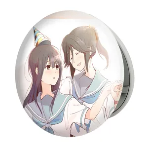 آینه جیبی خندالو طرح کاساکی و میزور انیمه لیز و پرنده آبی مدل تاشو کد 23814 