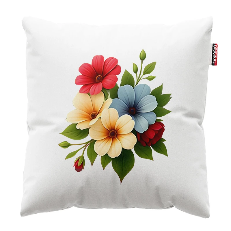 کوسن پاد آفرین طرح گل کد 2441 سایز 30*30 سانتی متر