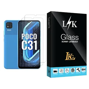 LKG LK Glass MIX002 Screen Protector For Xiaomi Poco C31 Pack Of 2