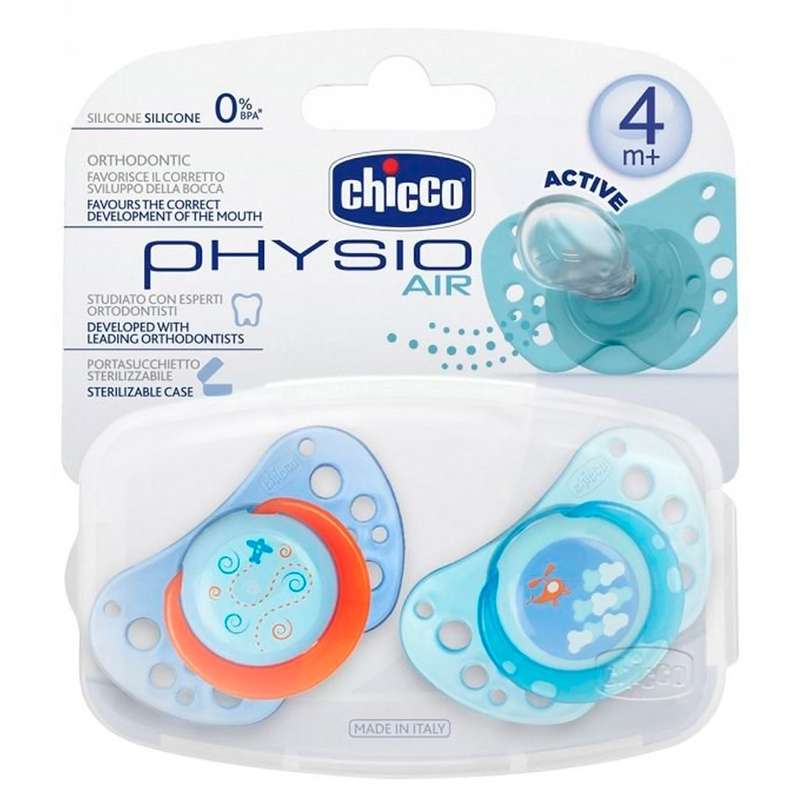 پستانک چیکو مدل Physio Air آبی بسته 2 عددی