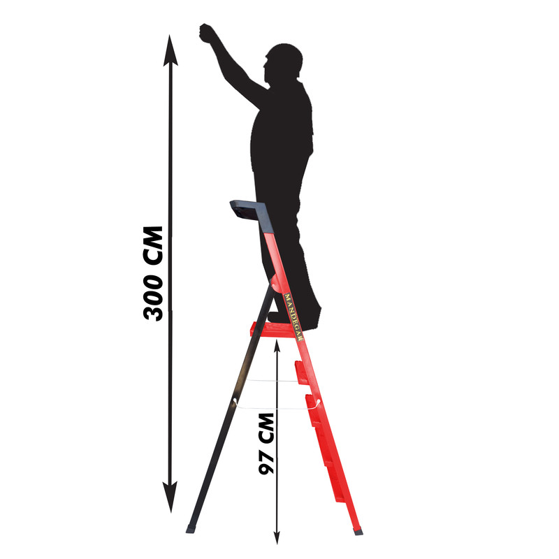 نردبان 4 پله ماندگار مدل مهتاب نردبان 4 پله ماندگار مدل مهتاب