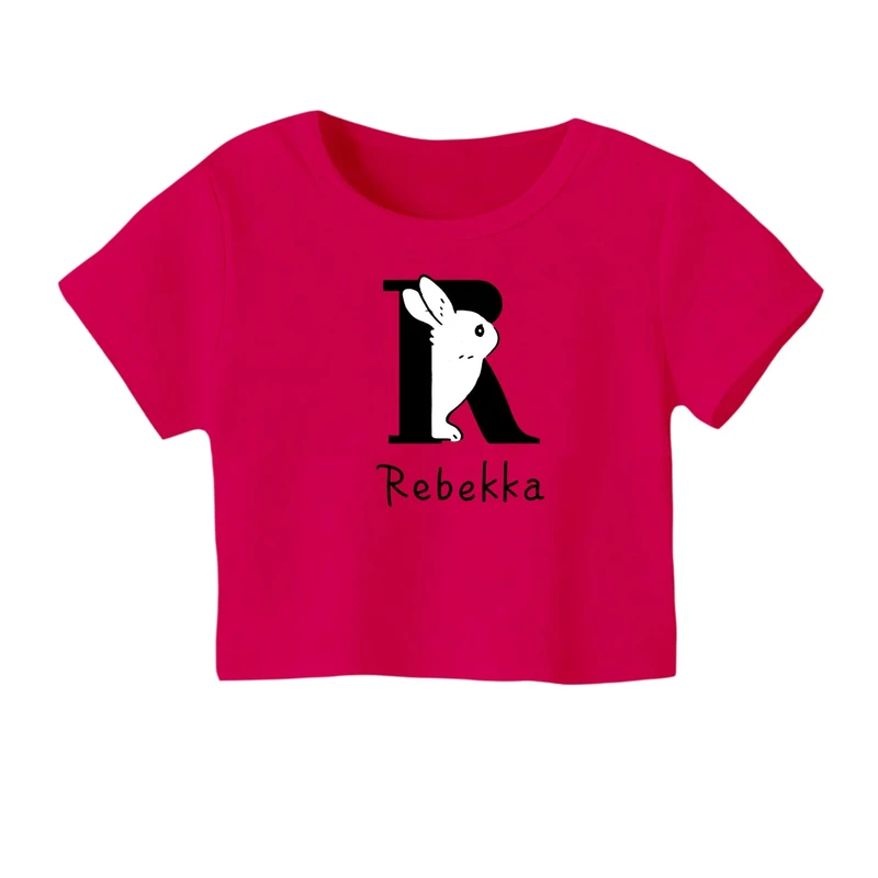 کراپ‌ تی‌شرت آستین کوتاه زنانه مدل خرگوش‌ کد ۱۱