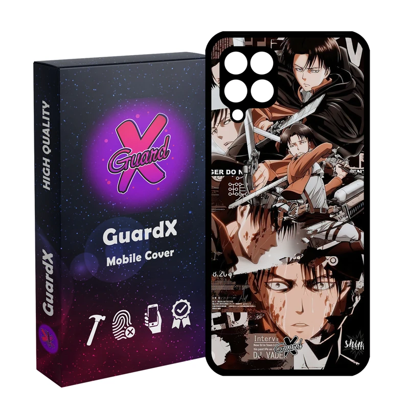 کاور گارد ایکس طرح لیوای انیمه مدل Glass10486 مناسب برای گوشی موبایل سامسونگ Galaxy A22 4G