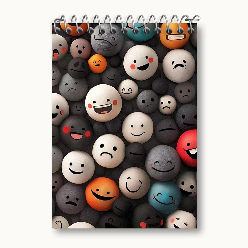 دفتر یادداشت 50 برگ خندالو طرح پترن ایموجی کد N5860