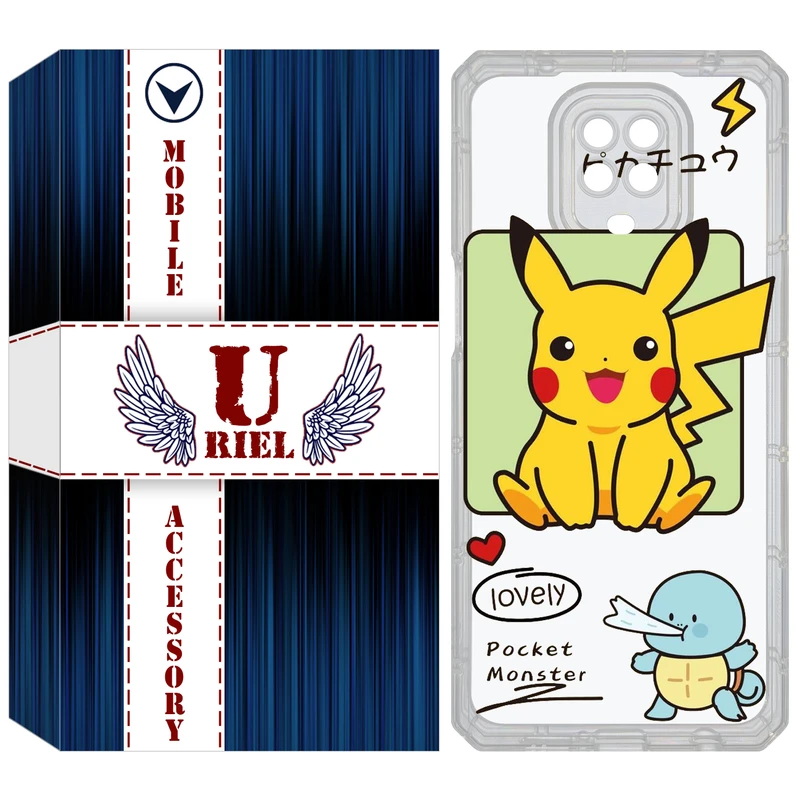 کاور یوریل مدل Clear کد 28 طرح پوکمون مناسب برای گوشی موبایل شیائومی Redmi Note 9S / Note 9 Pro / Note 9 Pro Max