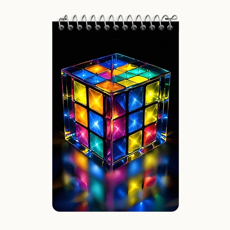 دفتر یادداشت 50 برگ خندالو طرح مکعب روبیک کد F8548