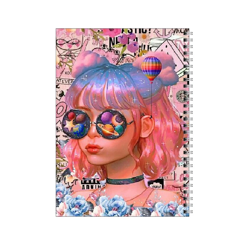 دفتر مشق 50 برگ بامبیلیپ طرح دختر کهکشانی کد 2130101