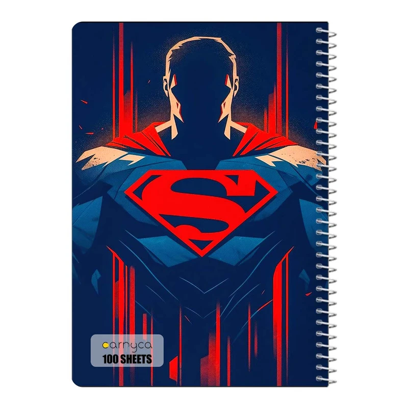 دفتر شطرنجی 100 برگ سیمی کارنیکا طرح سوپرمن Superman کد 54334